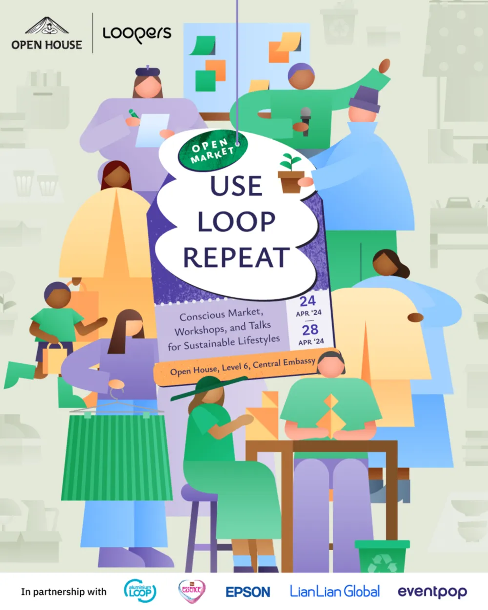 2. USE LOOP REPEAT: Conscious Market, Workshops, and Talks for Sustainable Lifestyles