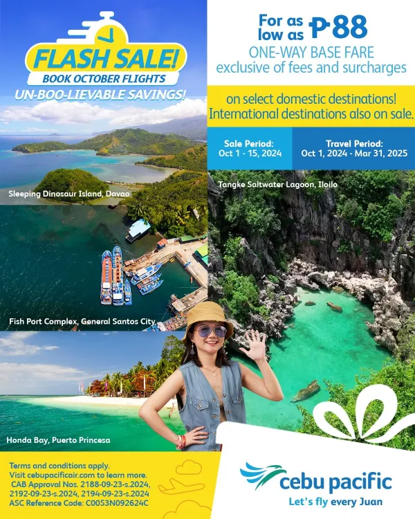 Cebu Pacific Air Flash Sale Book October Flights Un Boo Lievable Savings