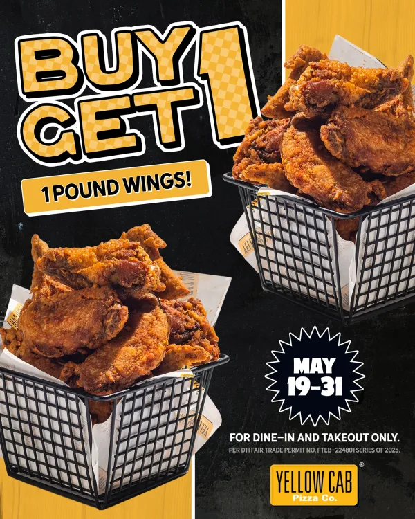 Yellow Cab Buy 1 Get 1 pound Wings
