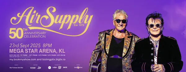 Air Supply 50th Anniversary Celebration in Kuala Lumpur