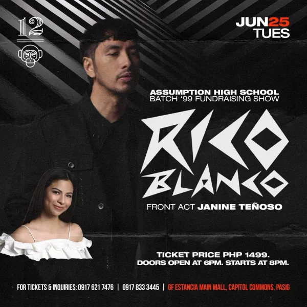 Rico Blanco x Janine Tenoso at 12 Monkeys Music Hall Pub