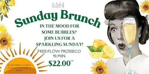 Sunday Brunch Free-Flow of Prosecco Bubbles