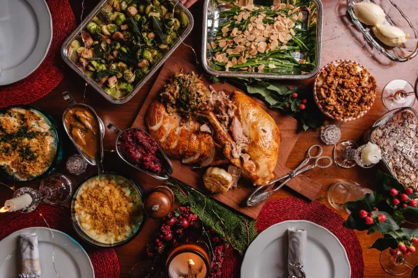 Buenos aires polo club thanksgiving feast spread