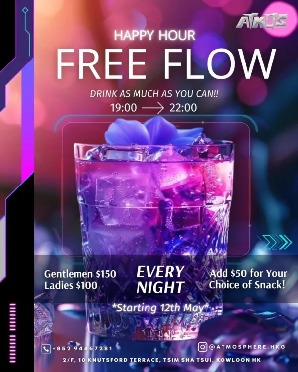 Atmosphere Happy Hour Free Flow