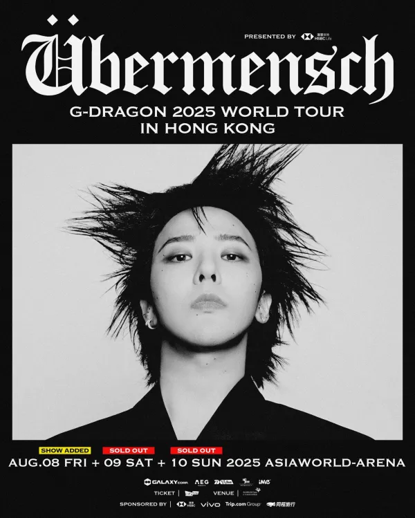G DRAGON 2025 World Tour Ubermensch in Hong Kong