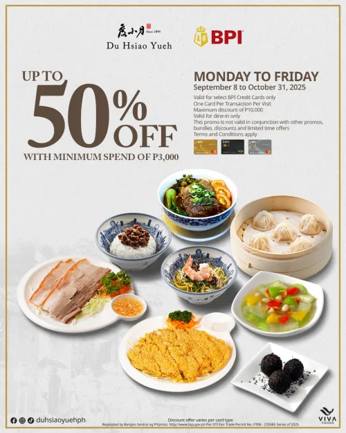 Du Hsiao Yueh’s - Up to 50% OFF with BPI