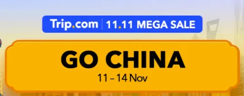Trip.com 11.11 Mega Sale: Go China