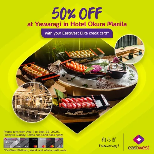 EastWest Bank - 50% OFF at Yawaragi
