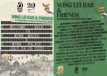 'Wing Lei Bar & Friends' Special Edition for Asia's 50 Best Bars 2026