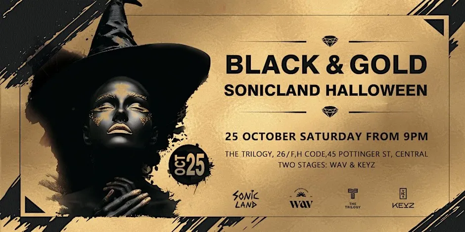 3 Black & Gold SonicLand Halloween