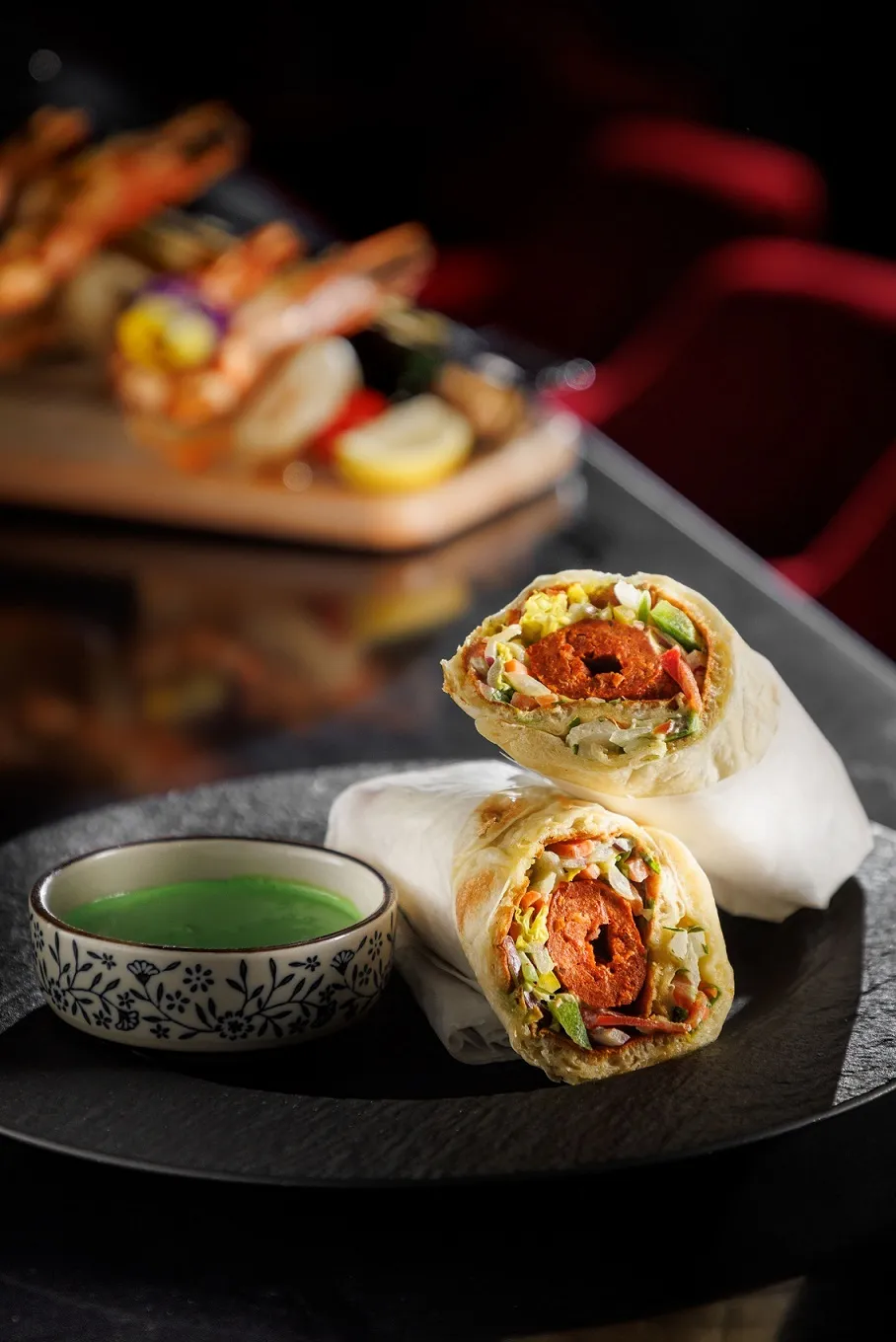 SAVVY Hong Kong's Tandoori Lamb Kebab on Garlic Roti Prata