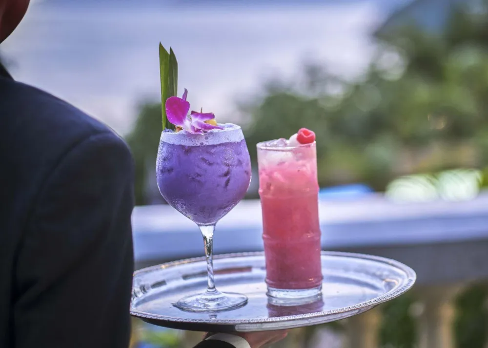 cocktails on a tray