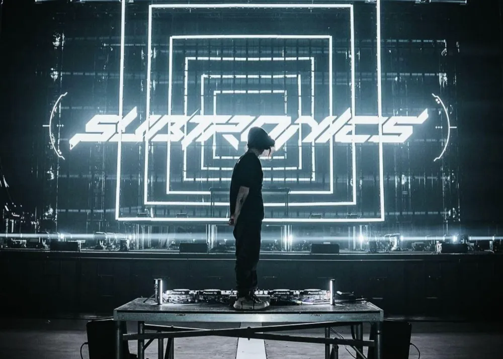 subtronics standing on stage with name in lights in background, hong kong creamfields 2024 headliners