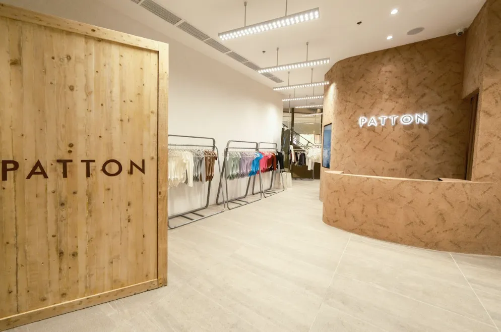 The layout of Patton's Shangri-La Plaza branch