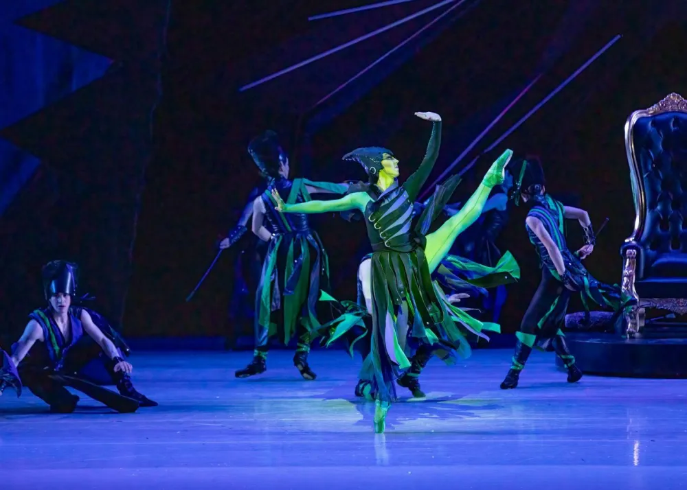 The wicked witch performing ballet