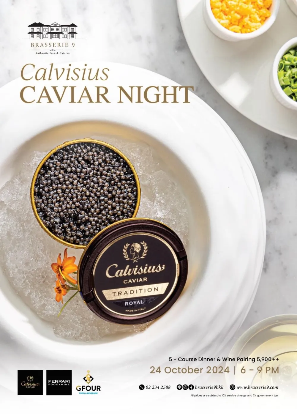 Exclusive Calvisius Caviar Night at Brasserie 9