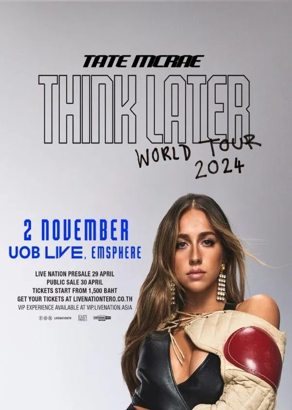 Tate McRae: THINK LATER WORLD TOUR in Bangkok