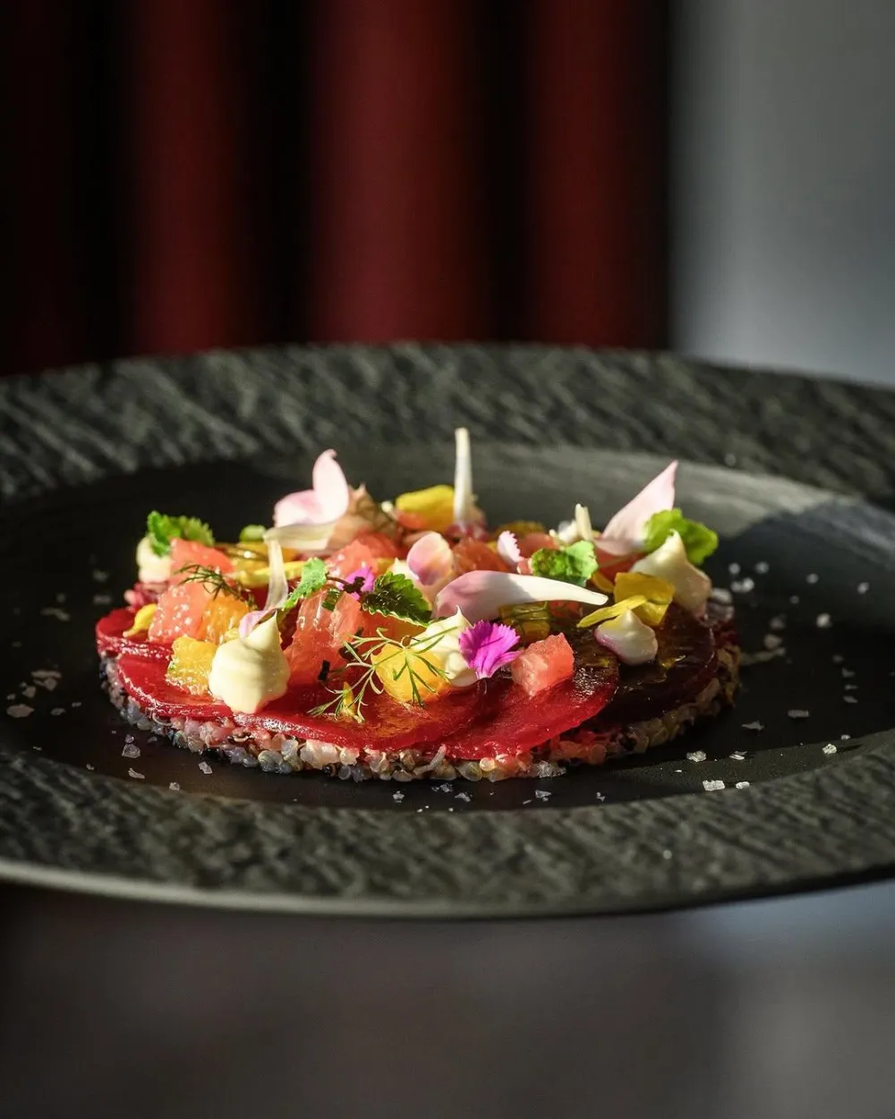 Colorful dishes at Carlyle & Co