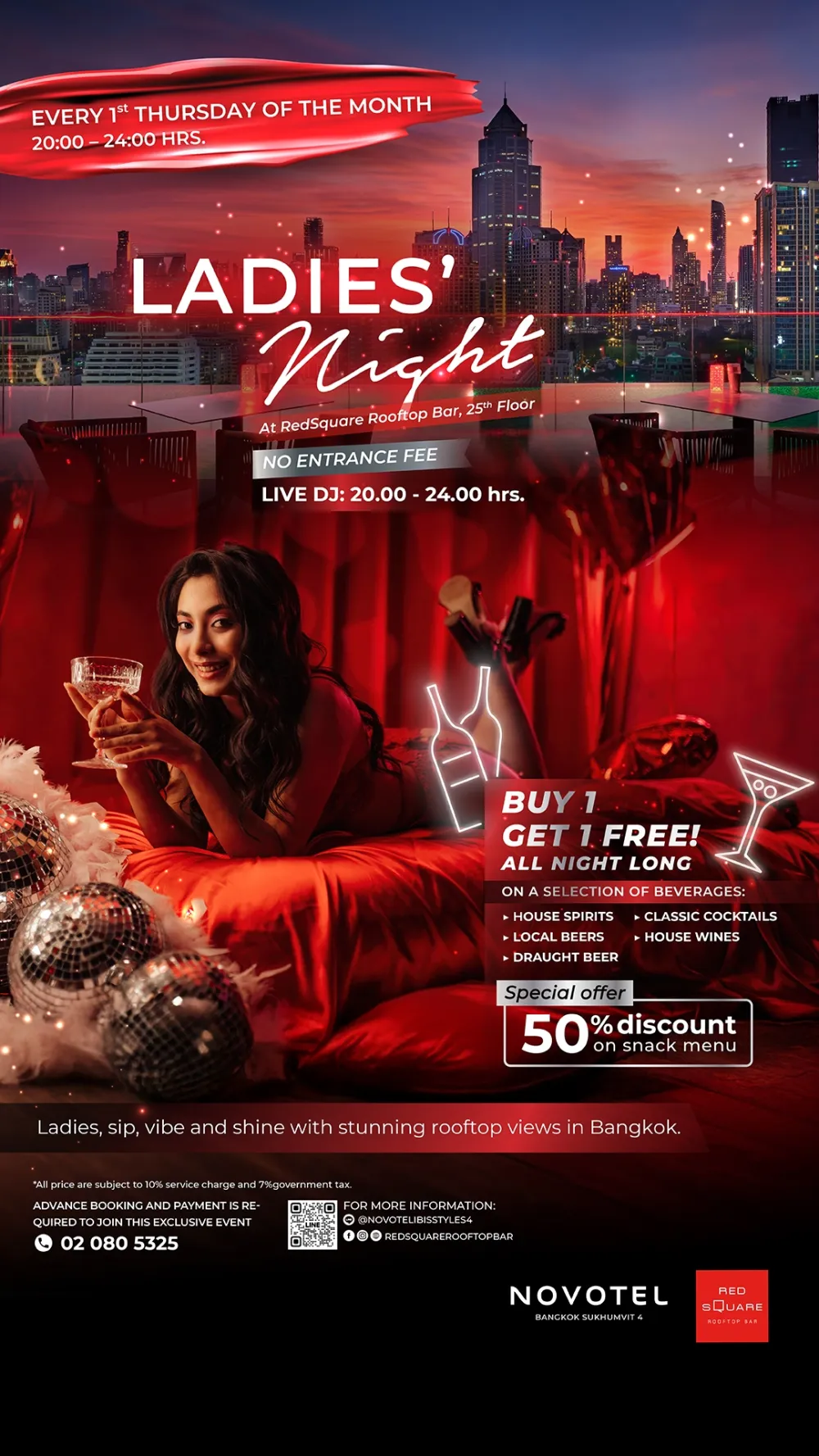 Ladies' Night at RedSquare Rooftop Bar