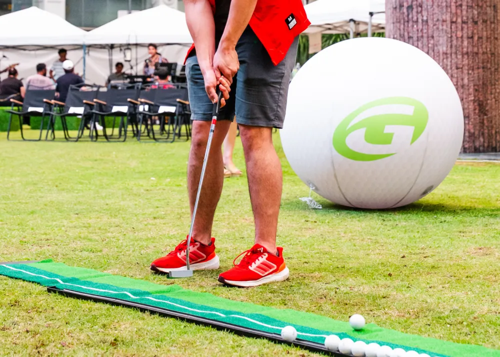 someone playing golf