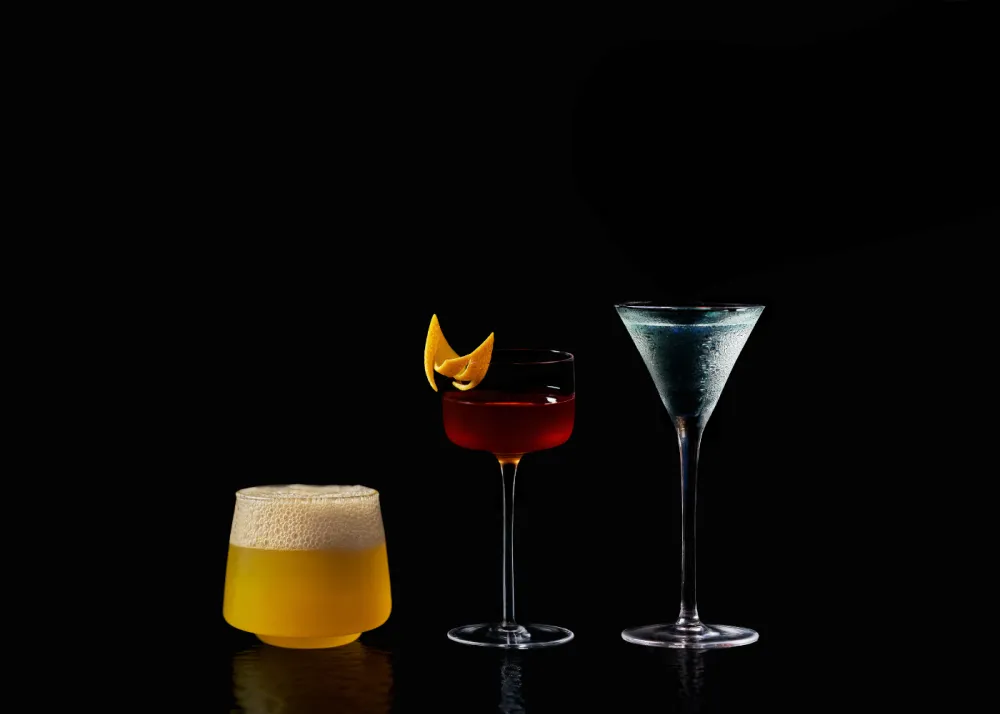 Cocktails lined up