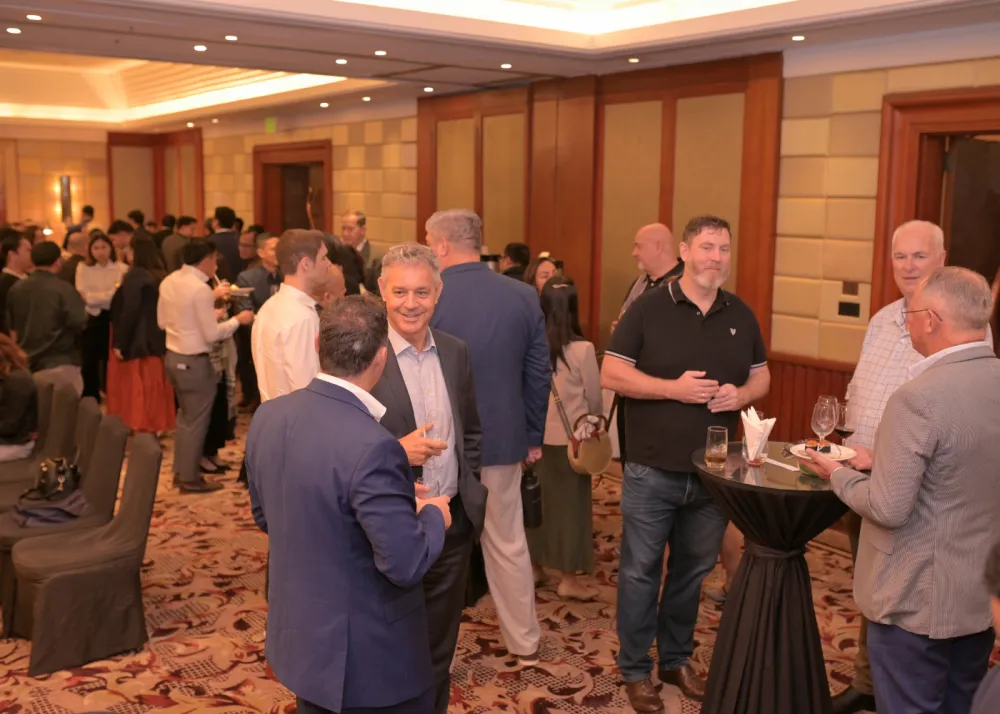 People networking during an event