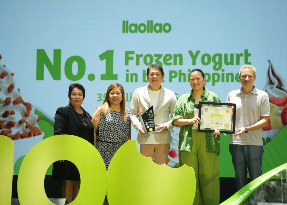 people holding an award with a white and green background