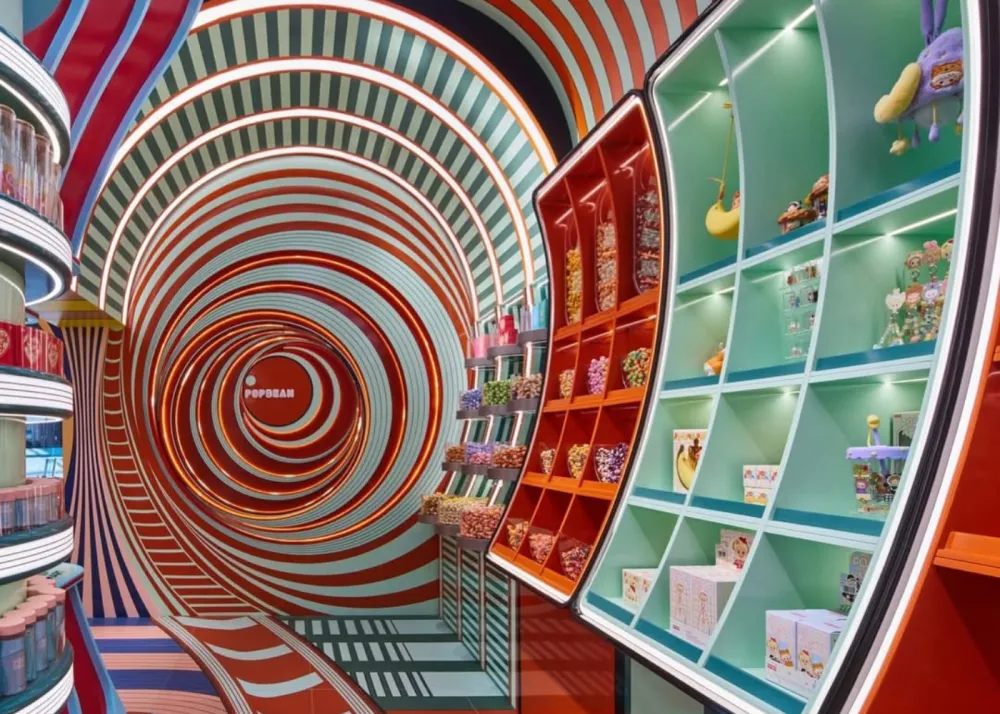 Thai-inspired interiors at the POP MART store in ICONSIAM