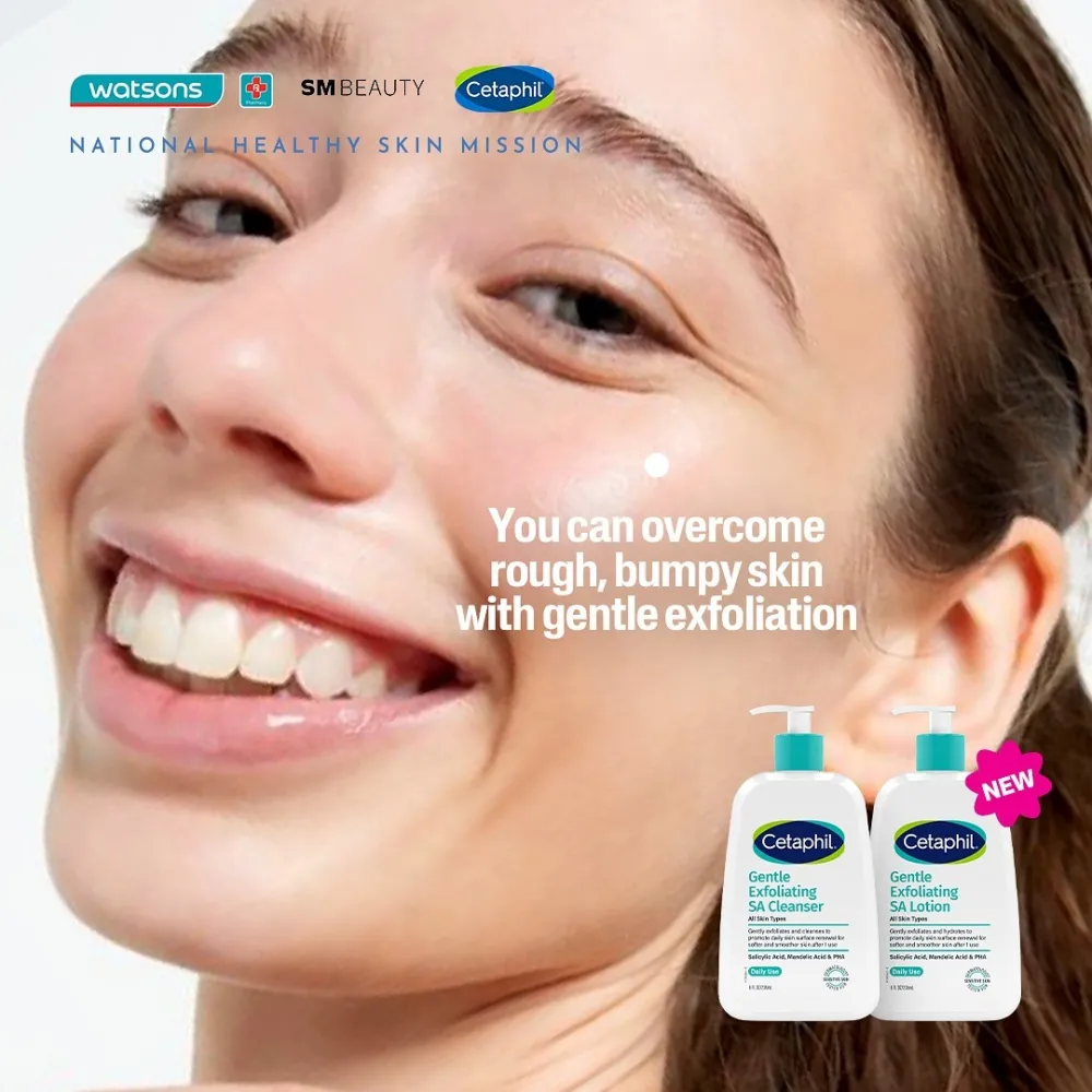 Cetaphil's advertisement for the newest Gentle Exfoliating Salicylic Acid Line
