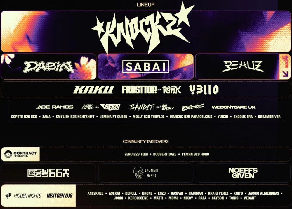 Lineup of the night