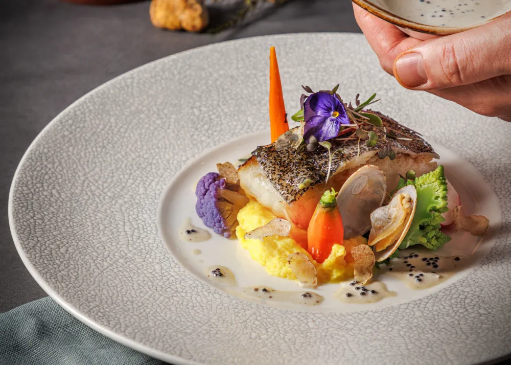 Baked Chilean sea bass