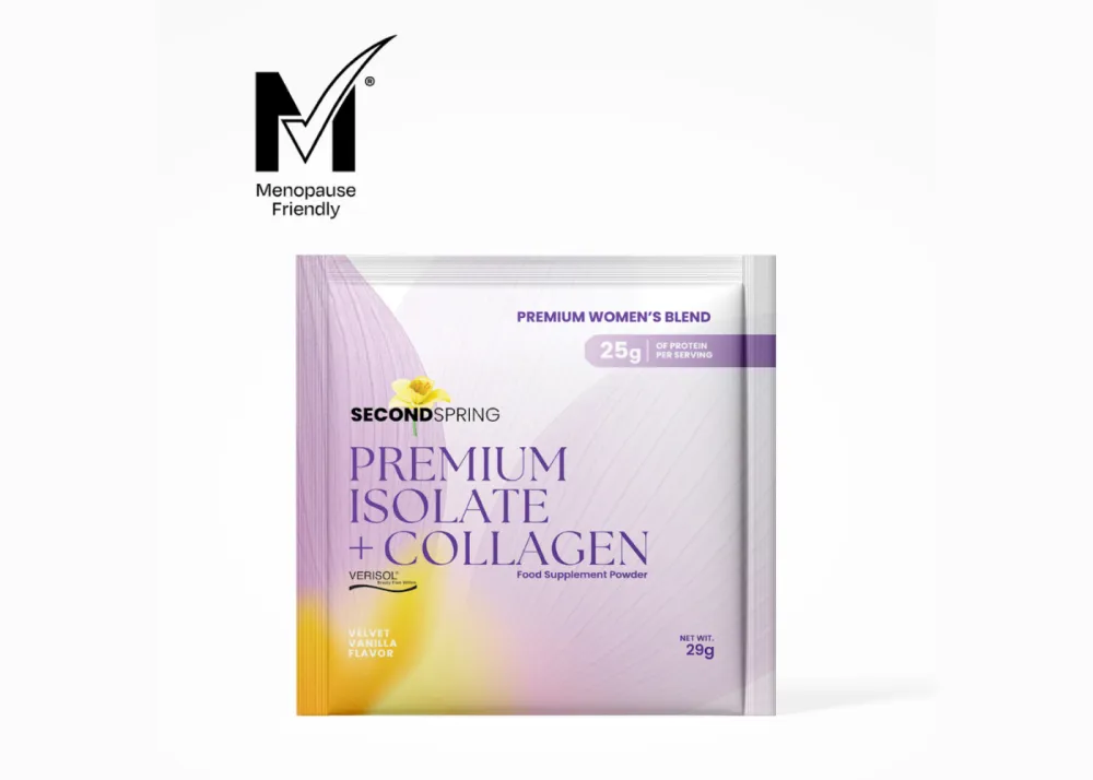 The front of the new protein supplement for menopause symptoms