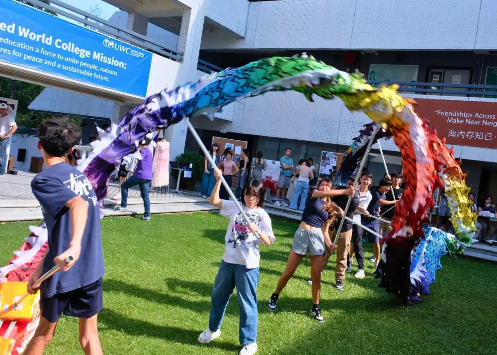 LPCUWC students with their works