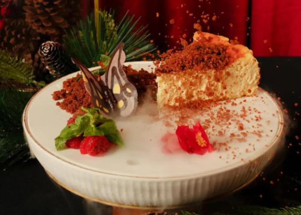 Chef Cristina's take on the Burnt Basque Cheesecake