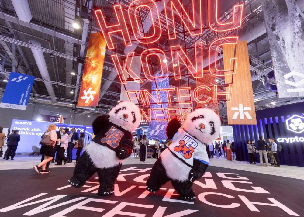 Hong Kong FinTech Week 2024 panda mascots