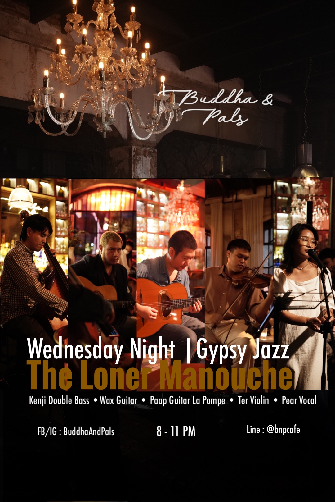 Gypsy Jazz Bangkok Buddha and Pals