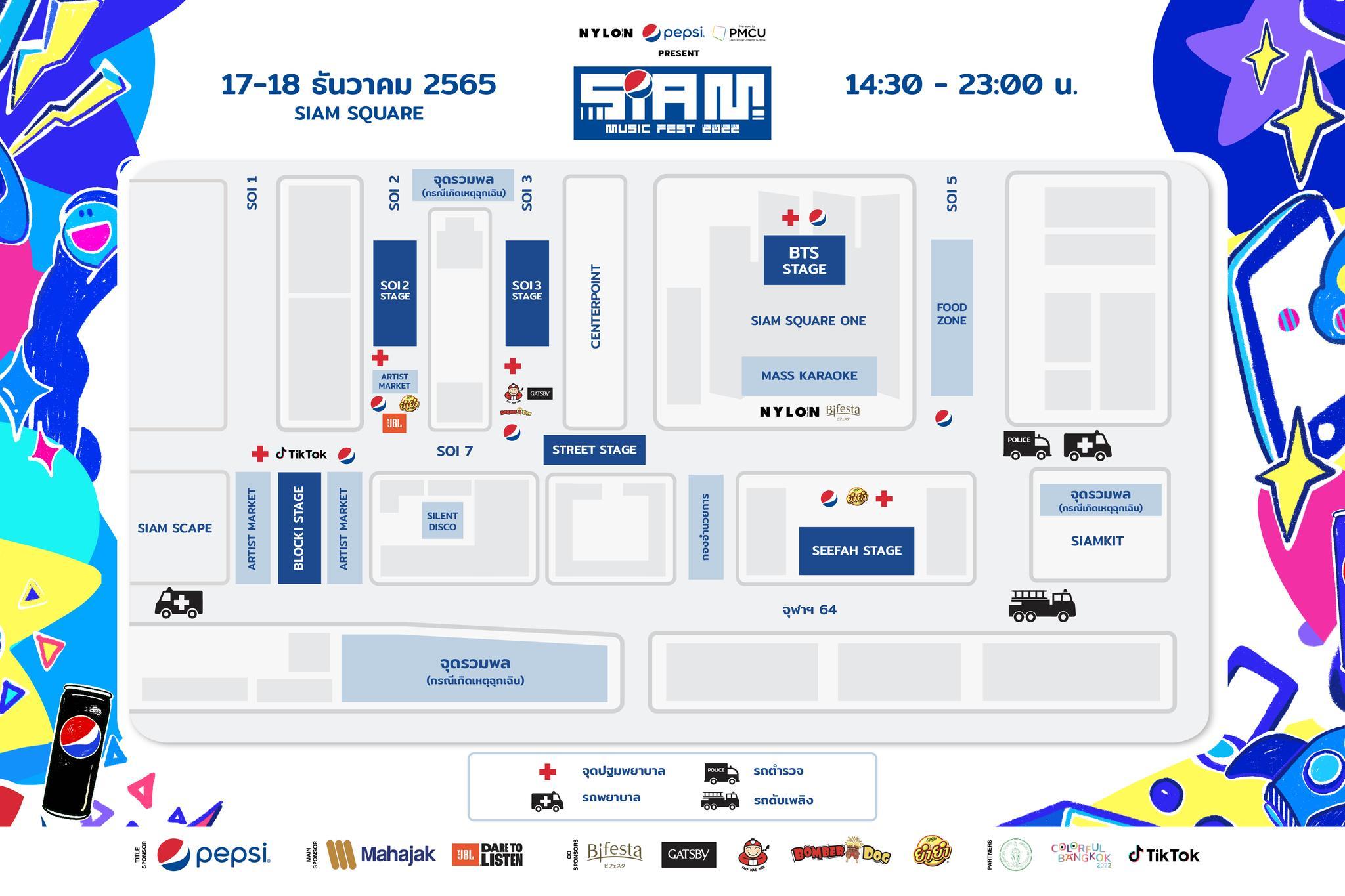 Siam Music Fest 2022 map