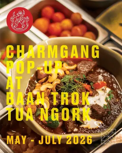 Charmgang Curry Shop pop-up at Baan Trok announcement on social media