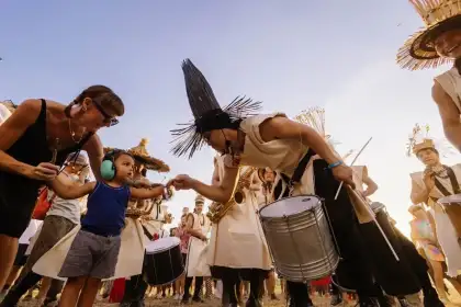 Wonderfruit with drummers and a kid