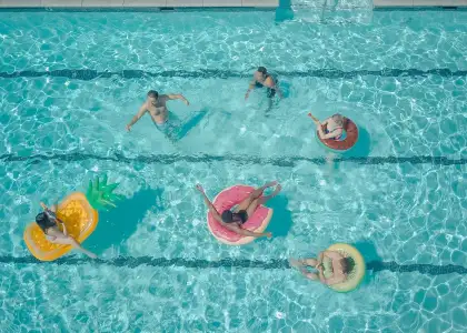 Pool Party Stock Photo for Header Image