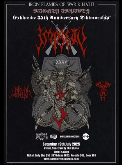 Impiety 35th Anniversary Diktatorship Live in Singapore 2025