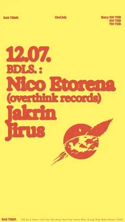 Bar Temp Presents BDLS Nico Etorena