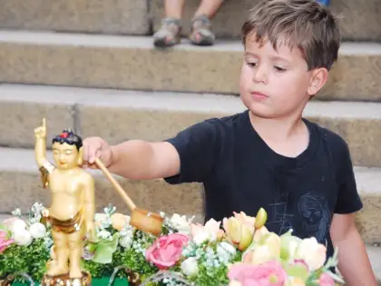 7 Buddha Bathing Ceremony at Po Lin Monastery