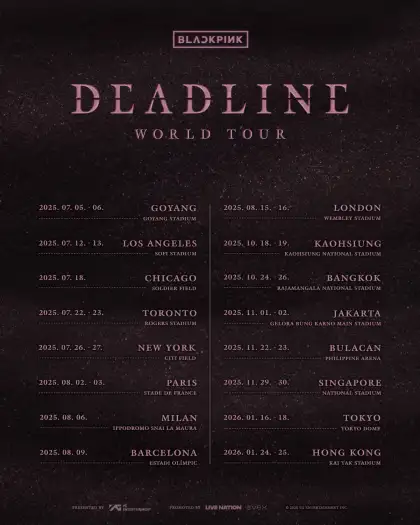 BLACKPINK World Tour DEADLINE