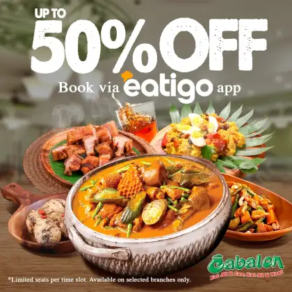 Cabalen 50 OFF via Eatigo app