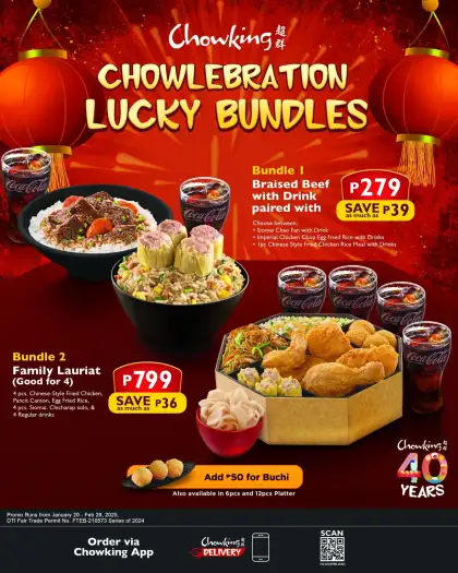 Chowking PH Chowlebration Lucky Bundles