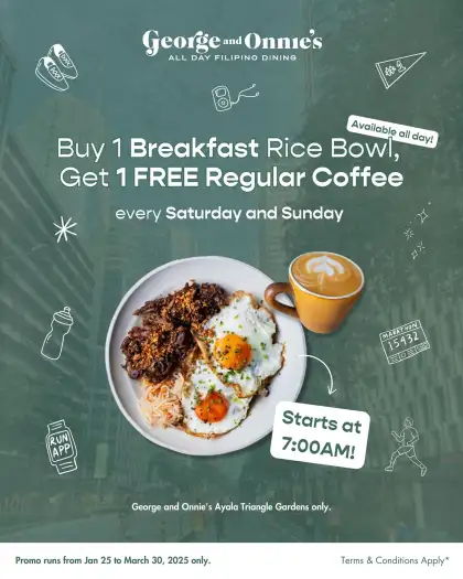 George and Onnies Buy 1 Breakfast Bowl Get FREE Regular Coffee