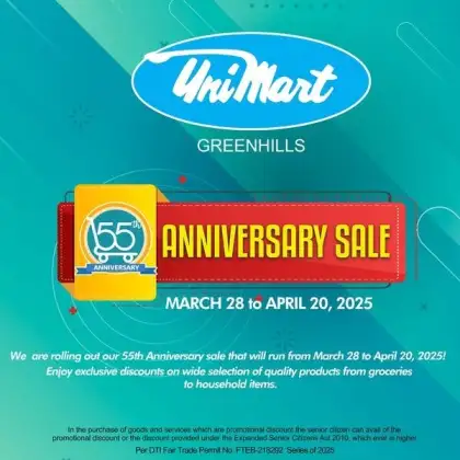 Unimart Greenhills Supermarkets 55th Anniversary Sale