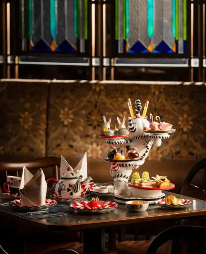 The Mad Hatter Afternoon Tea at Churchills Table