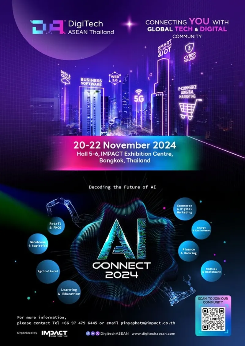 Digi Tech ASEAN Thailand AI Connect 2024 poster
